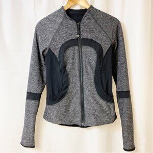 Lululemon Find Your Bliss Jacket Black / Heathered Black Reversible Size 6